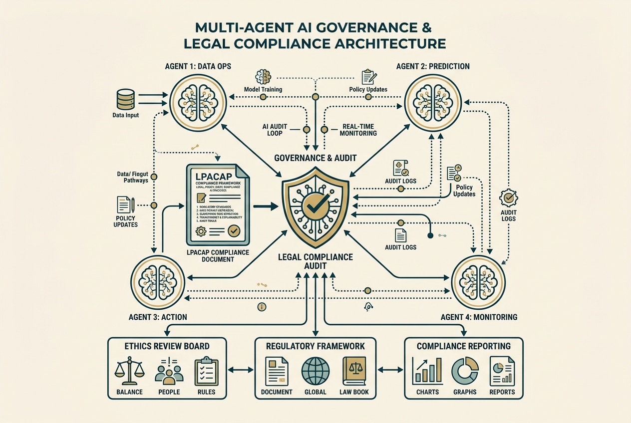 Diagrama de Arquitectura Multiagente y LegalTech