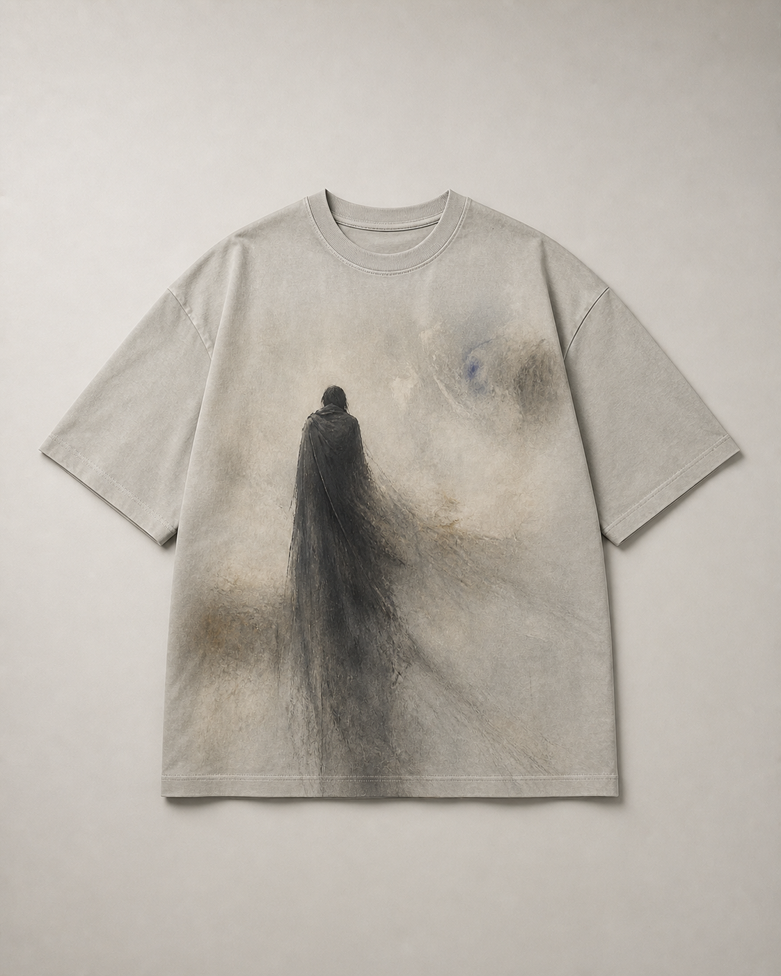Camiseta oversize mineral con figura pictórica